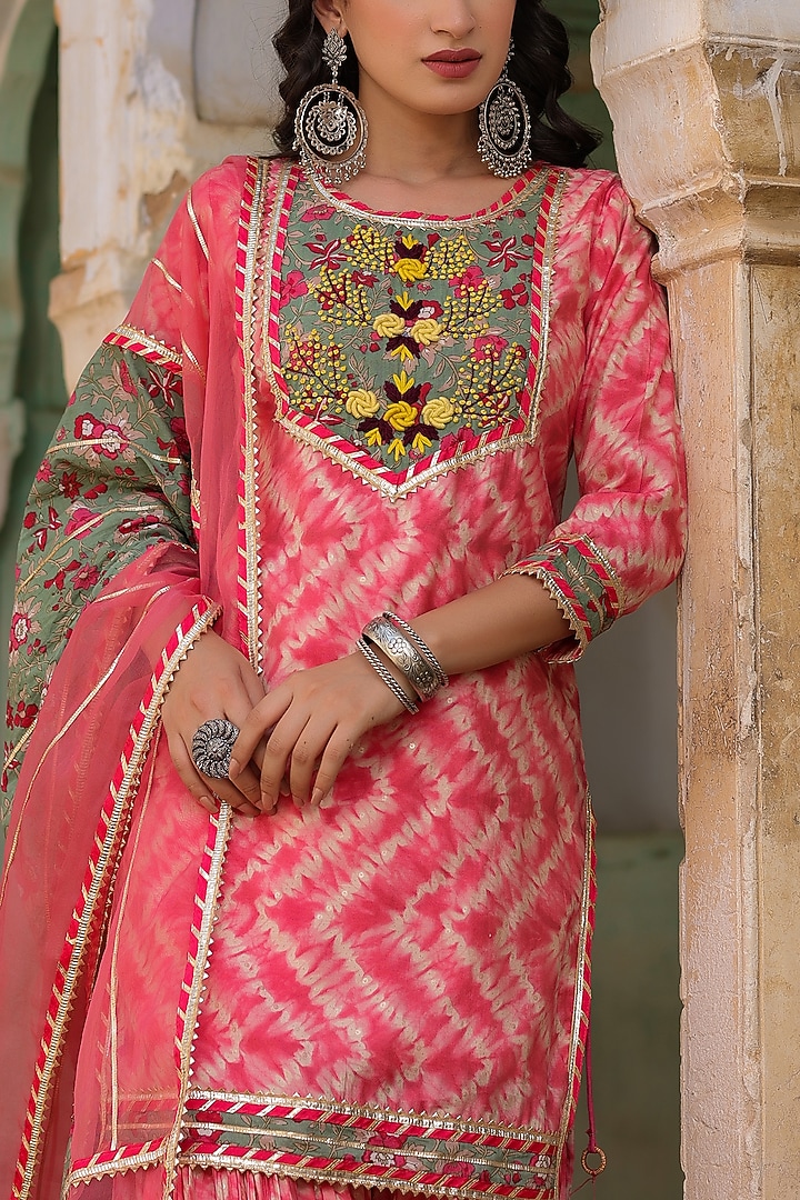 Pink Modal Sharara Set by Scakhi Luxe at Pernia's Pop Up Shop