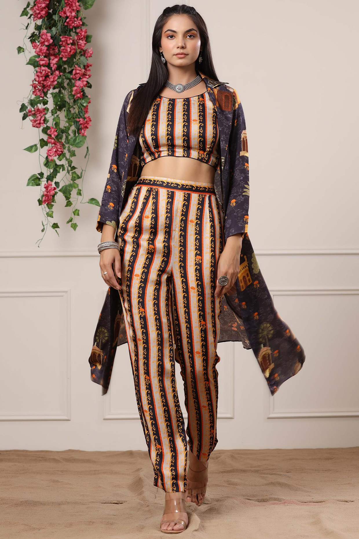 Multi-Coloured Printed Pant Set by Scakhi Luxe at Pernia's Pop Up Shop