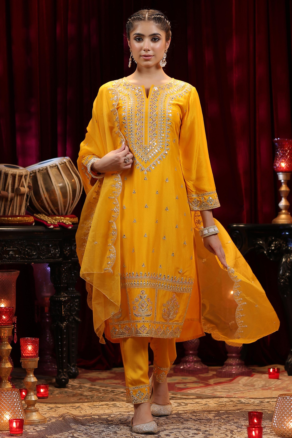 Buy Lemon Colour Punjabi Suit for Women Online from India s Luxury Designers 2024