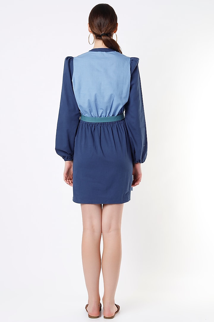 Cobalt Blue Cotton Twill Summer Shirt Dress by SubCulture at Pernia's Pop Up Shop