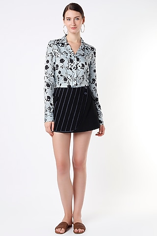 Light Blue Printed Shirt by SubCulture