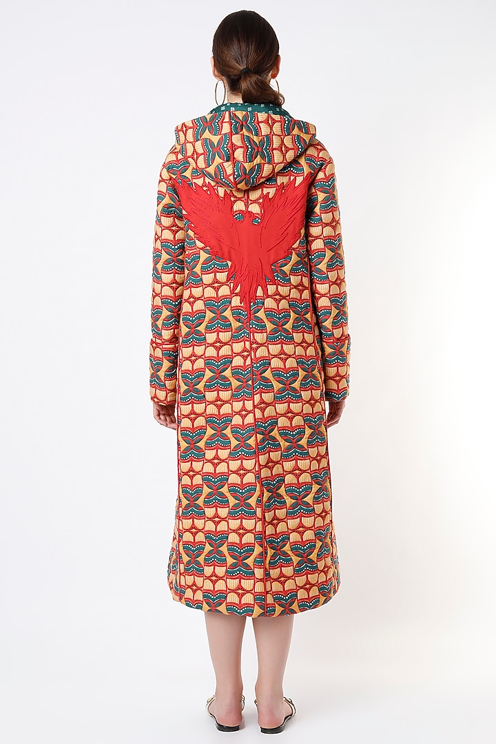 Yellow Digital Printed Quilted Jacket by SubCulture at Pernia's Pop Up Shop
