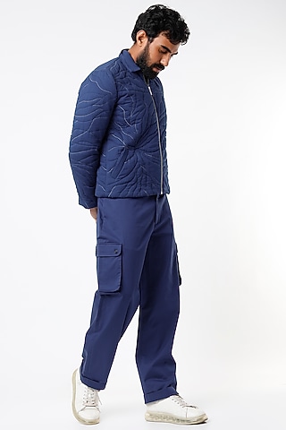 Cobalt Blue Cargo Pants by SubCulture Men
