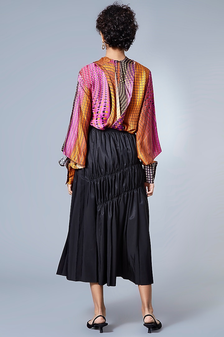 Black Ruched Skirt by Scarlet Sage at Pernia's Pop Up Shop