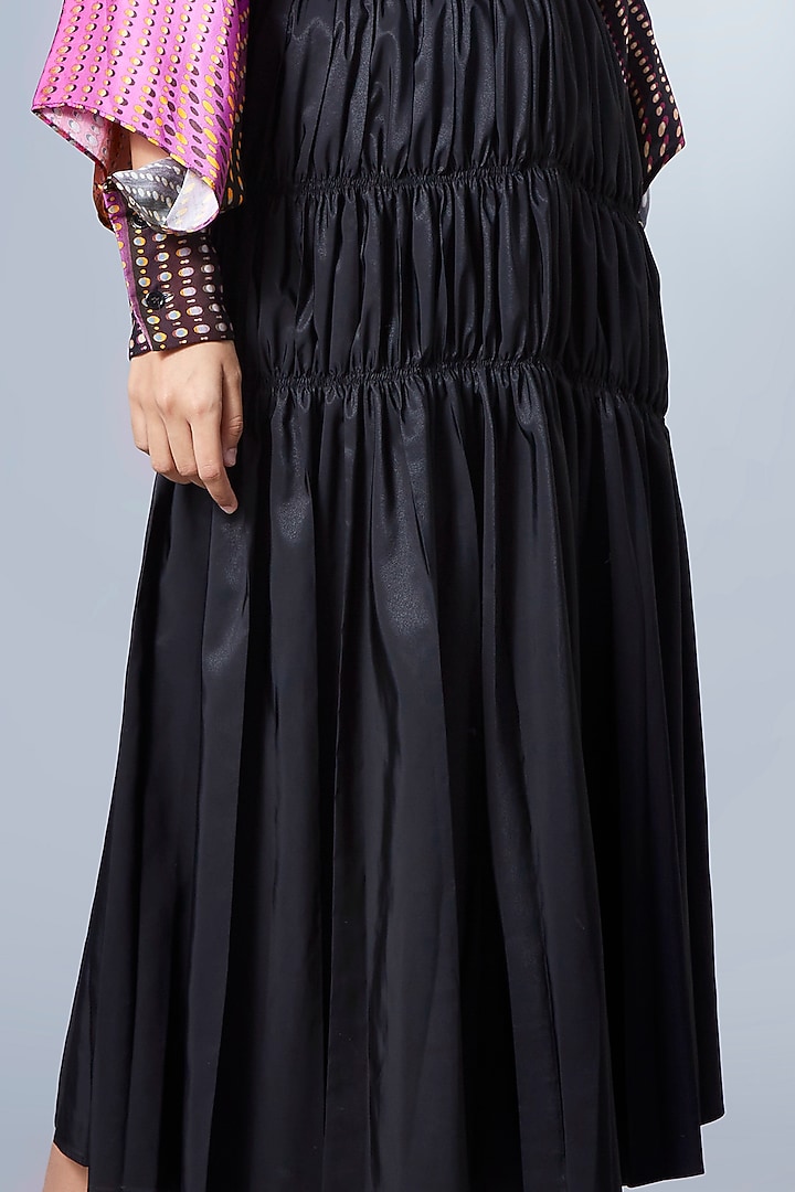 Black Ruched Skirt by Scarlet Sage at Pernia's Pop Up Shop