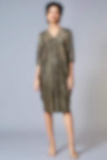 Black Foil Printed Summer Dress by Scarlet Sage at Pernia's Pop Up Shop