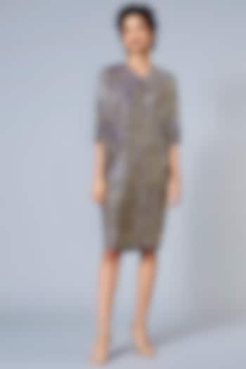 Purple & Gold Striped Summer Dress by Scarlet Sage at Pernia's Pop Up Shop