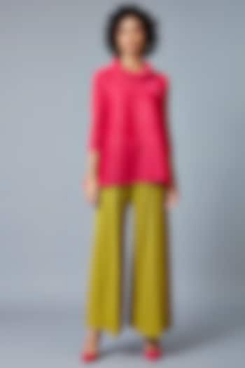 Hot Pink Turtleneck Top by Scarlet Sage at Pernia's Pop Up Shop
