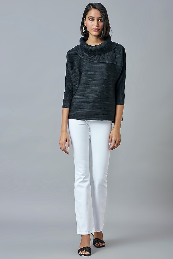Black Turtleneck Top by Scarlet Sage at Pernia's Pop Up Shop