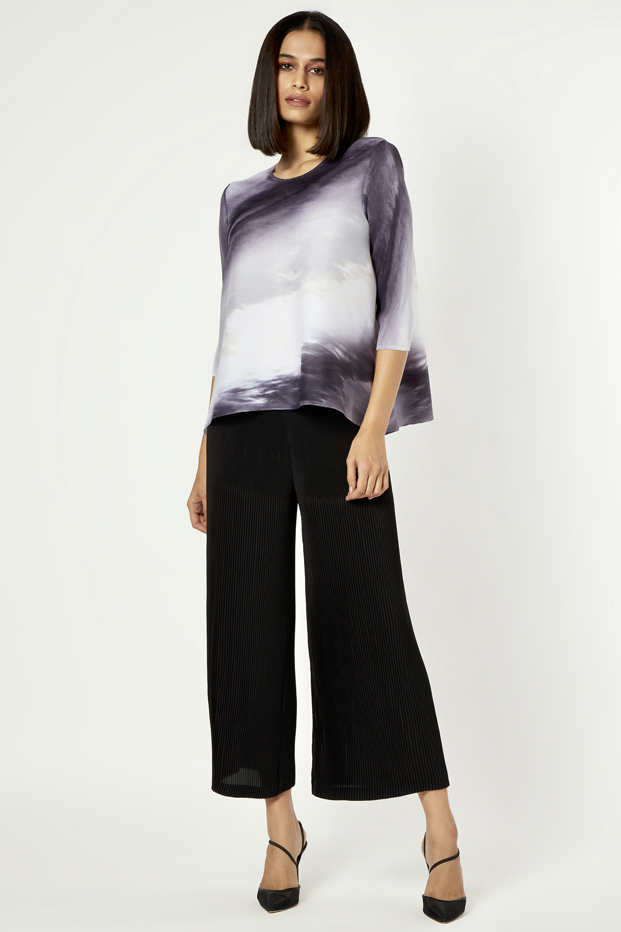 Black & White Polyester Top by Scarlet Sage at Pernia's Pop Up Shop