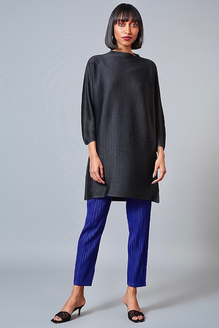 Black Polyester Tunic Summer Dress by Scarlet Sage at Pernia's Pop Up Shop