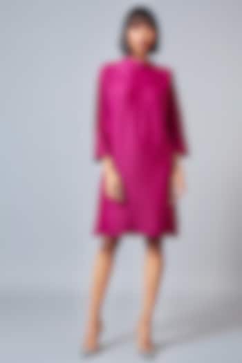 Magenta Polyester Tunic Summer Dress by Scarlet Sage at Pernia's Pop Up Shop