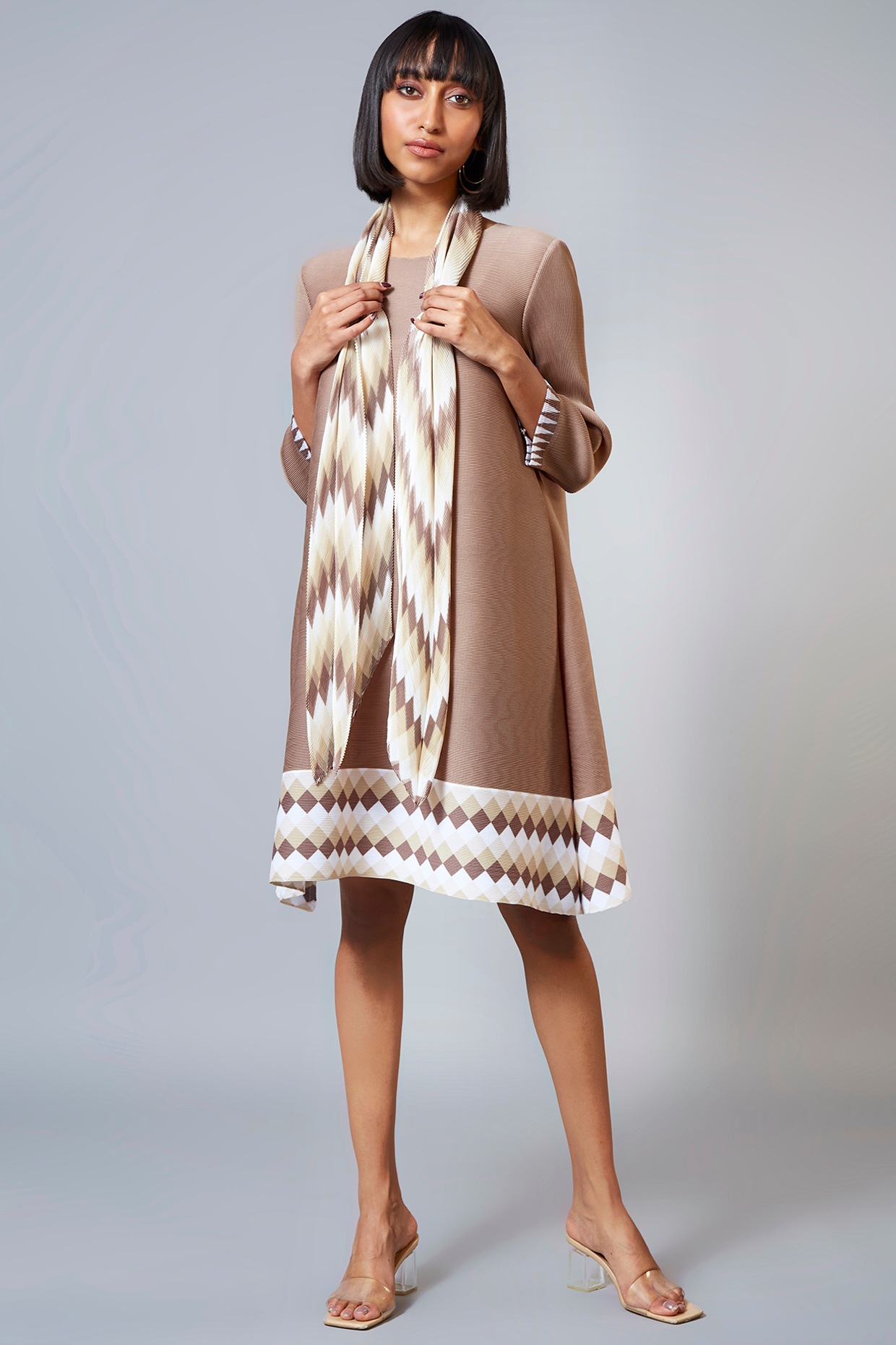 taupe tunic dress