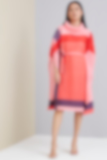 Pink & Red Printed Summer Dress by Scarlet Sage at Pernia's Pop Up Shop