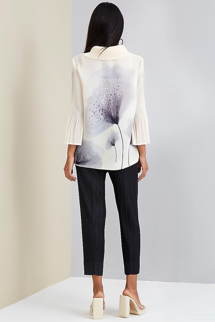 Off-White Polyester Shirt Top by Scarlet Sage at Pernia's Pop Up Shop