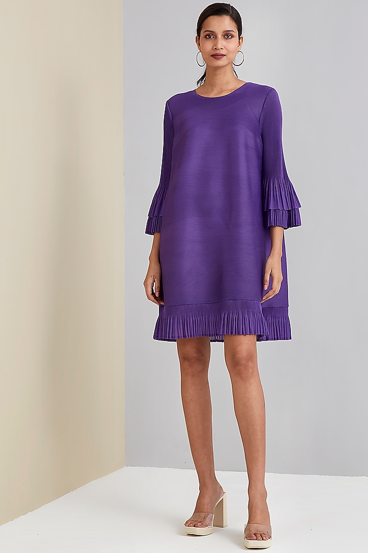 Purple Polyester Dress by Scarlet Sage
