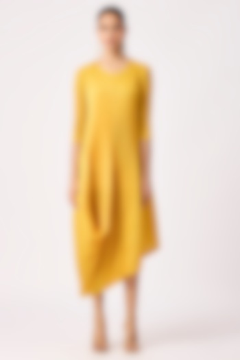 Yellow Polyester Summer Dress by Scarlet Sage at Pernia's Pop Up Shop