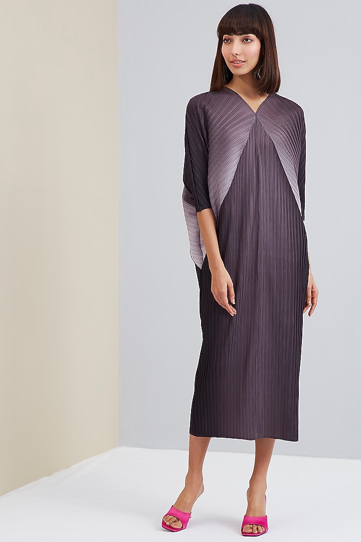 Charcoal Ombre Draped Summer Dress by Scarlet Sage at Pernia's Pop Up Shop