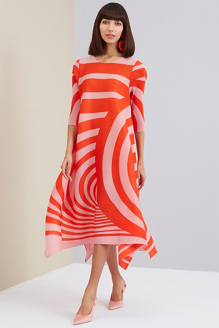 Orange & Pink Swirl Dress by Scarlet Sage