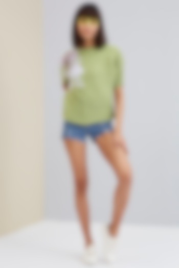 Pastel Green Floral Printed Top by Scarlet Sage at Pernia's Pop Up Shop