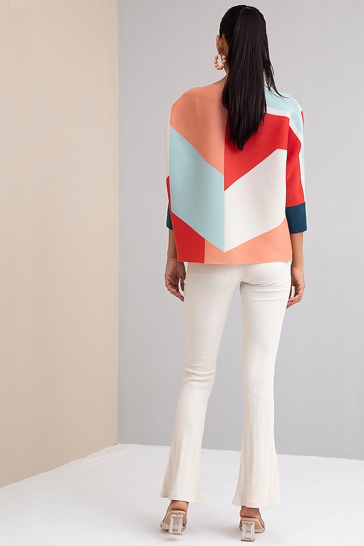 Coral Color Blocked Top by Scarlet Sage at Pernia's Pop Up Shop