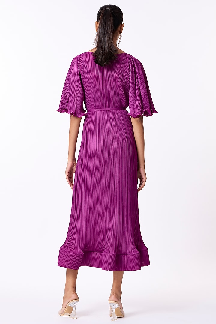 Magenta Purple Polyester A-Line Summer Dress by Scarlet Sage at Pernia's Pop Up Shop