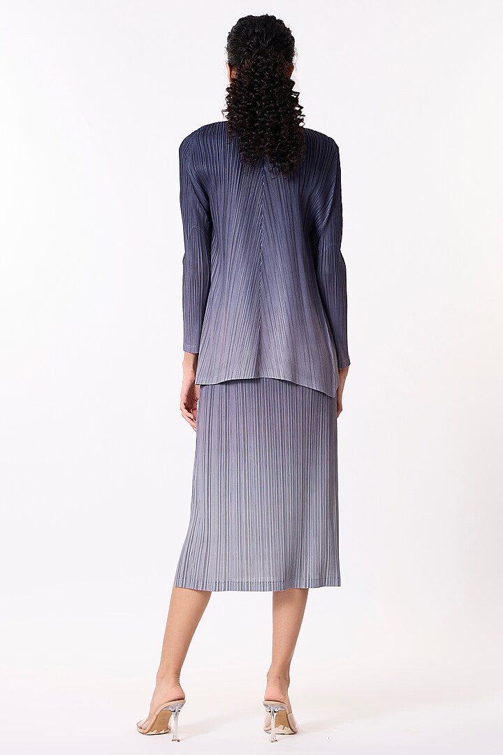 Grey Ombre Polyester Knee-Length Jacket Summer Dress by Scarlet Sage at Pernia's Pop Up Shop