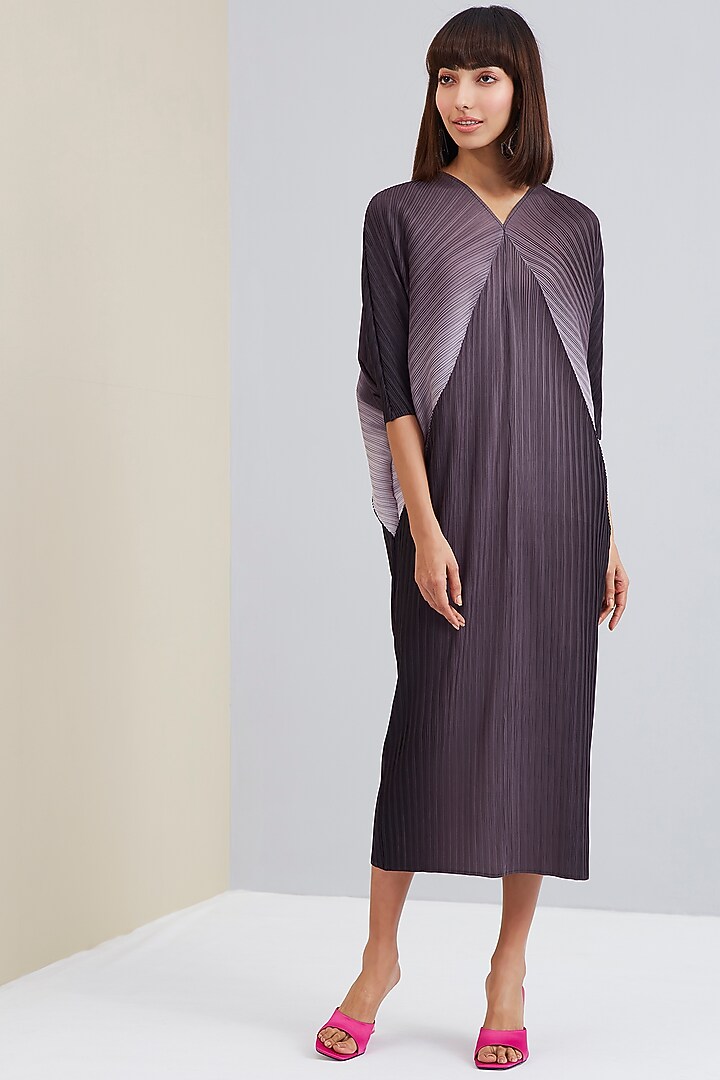 Charcoal Ombre Draped Summer Dress by Scarlet Sage at Pernia's Pop Up Shop