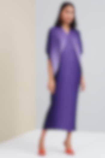 Purple Ombre Draped Summer Dress by Scarlet Sage at Pernia's Pop Up Shop