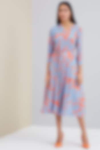 Pale Blue Printed Summer Dress by Scarlet Sage at Pernia's Pop Up Shop