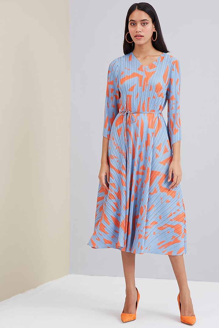 Pale Blue Printed Summer Dress by Scarlet Sage at Pernia's Pop Up Shop