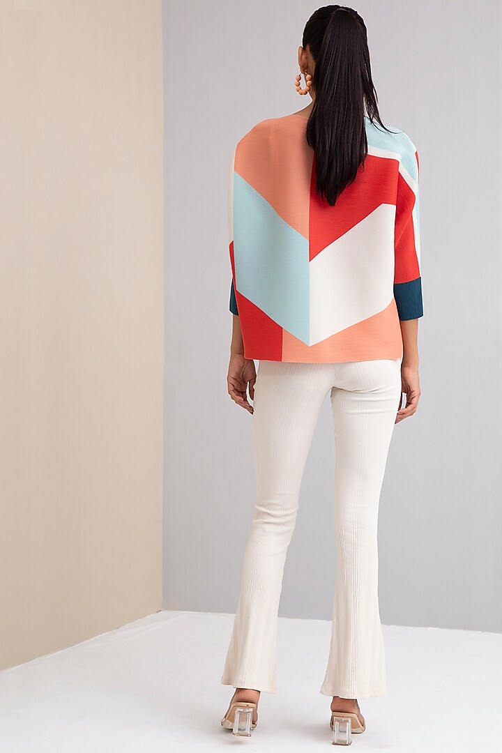 Coral Color-Blocked Top by Scarlet Sage at Pernia's Pop Up Shop