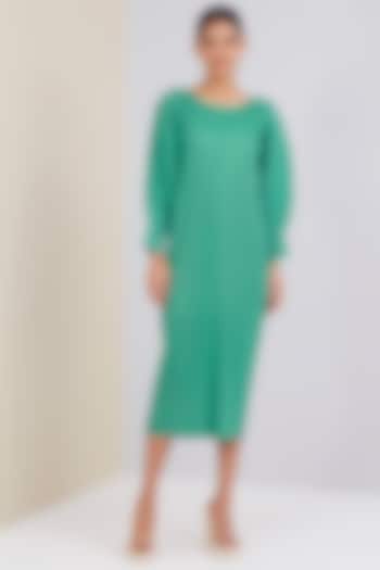 Viridian Green Polyester Dress by Scarlet Sage at Pernia's Pop Up Shop 2026