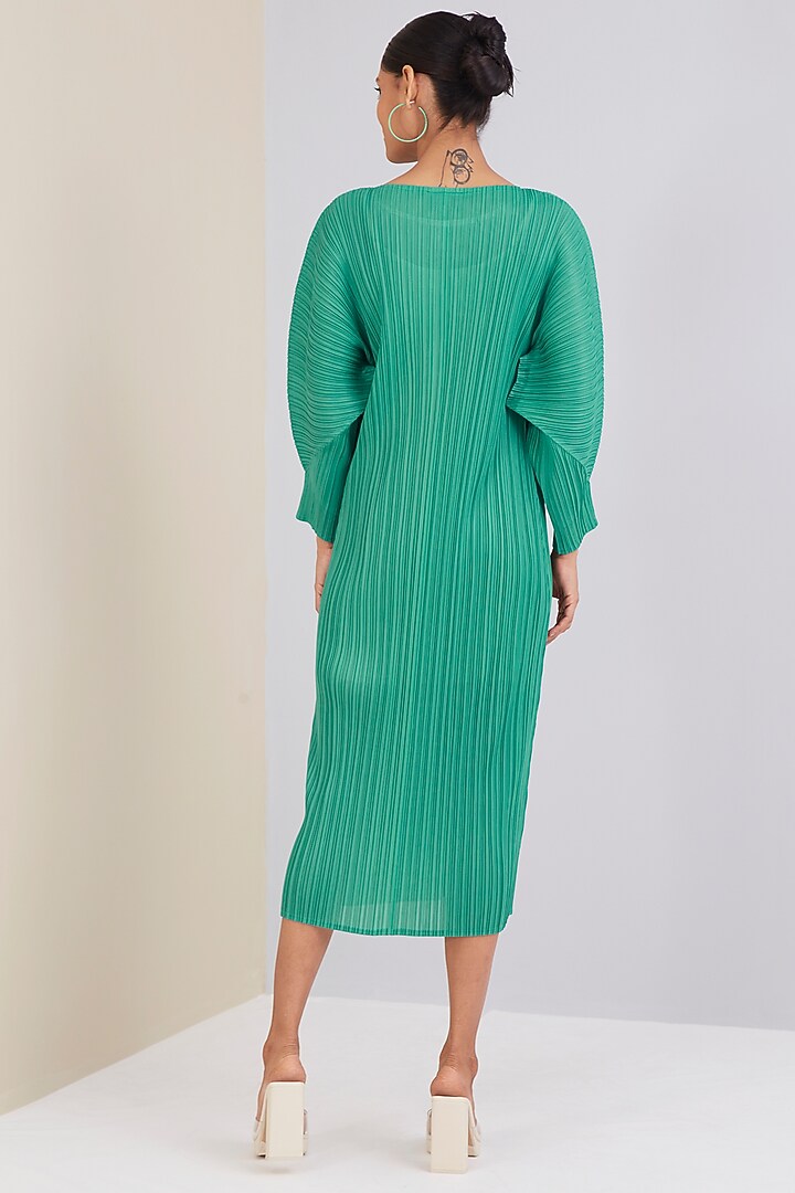 viridian green dress Polyester Design by Scarlet Sage at Pernia's Pop Up Shop 2026 09/02/2026