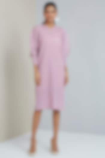 Onion Pink Polyester Dress by Scarlet Sage