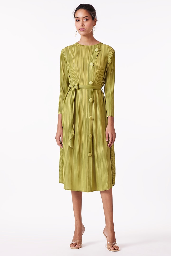 Green Polyester Dress by Scarlet Sage
