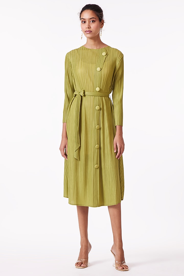 Green Polyester Summer Dress by Scarlet Sage at Pernia's Pop Up Shop