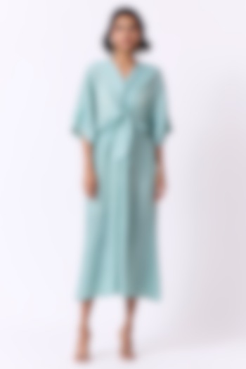 Mint Polyester Flared A-Line Summer Dress by Scarlet Sage at Pernia's Pop Up Shop