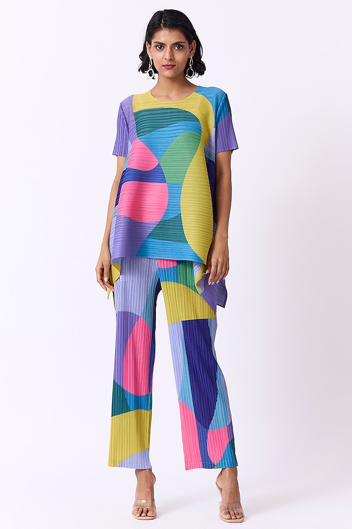 Multi-Colored Polyester Printed Co-Ord Set by Scarlet Sage at Pernia's Pop Up Shop