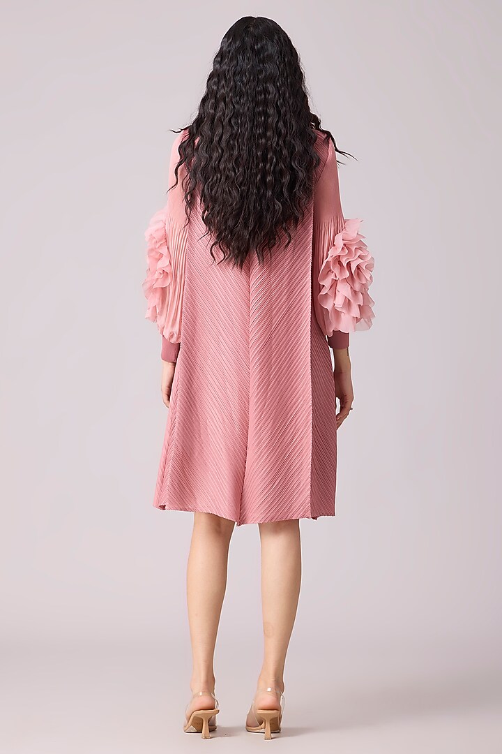 Pink Polyester A-Line Summer Dress by Scarlet Sage at Pernia's Pop Up Shop