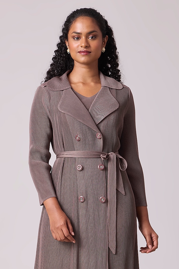 Dark Taupe Polyester Summer Dress by Scarlet Sage at Pernia's Pop Up Shop
