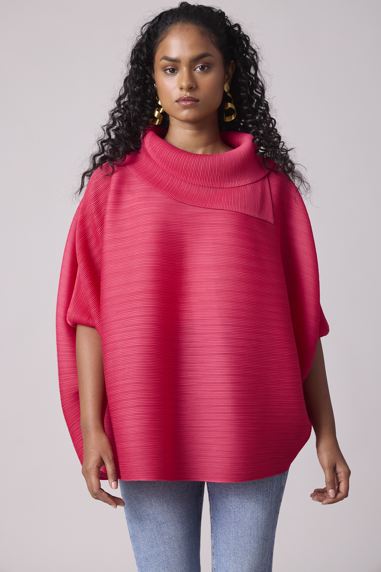 Pink Polyester Top by Scarlet Sage at Pernia's Pop Up Shop