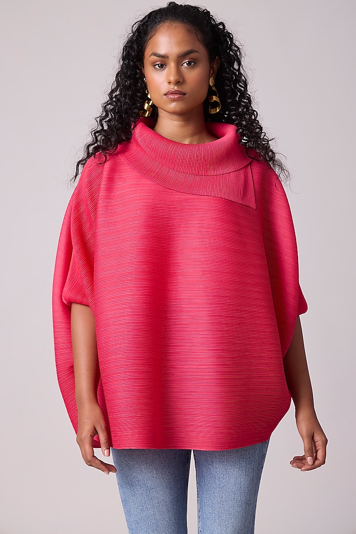 Pink Polyester Top by Scarlet Sage