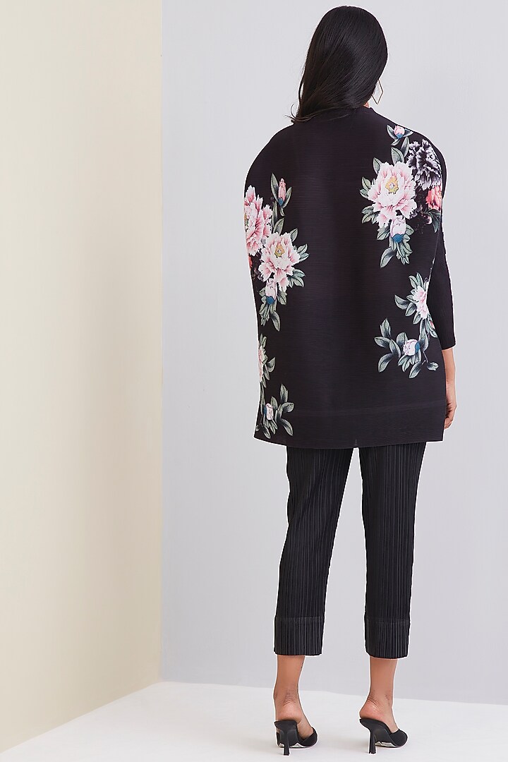 Black Polyester Top by Scarlet Sage at Pernia's Pop Up Shop