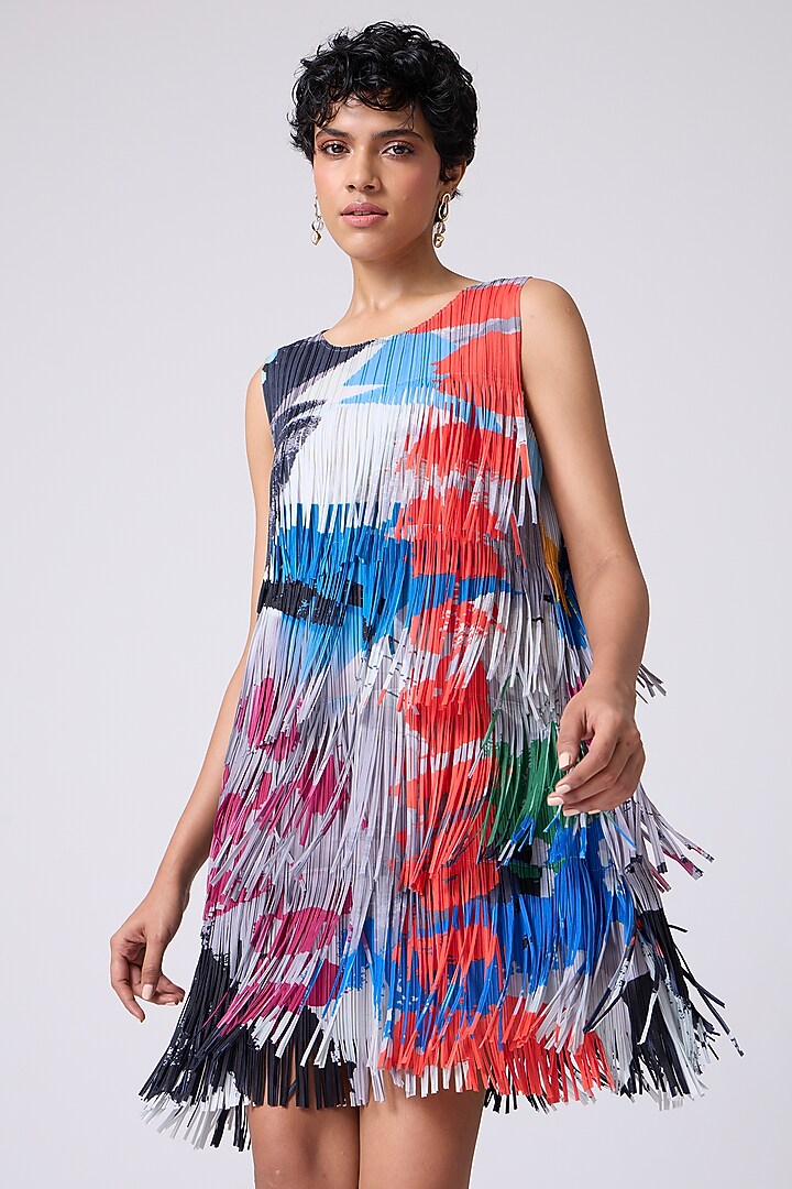 Tropical Purple Polyester Shift Vacation Dress by Scarlet Sage at Pernia's Pop Up Shop