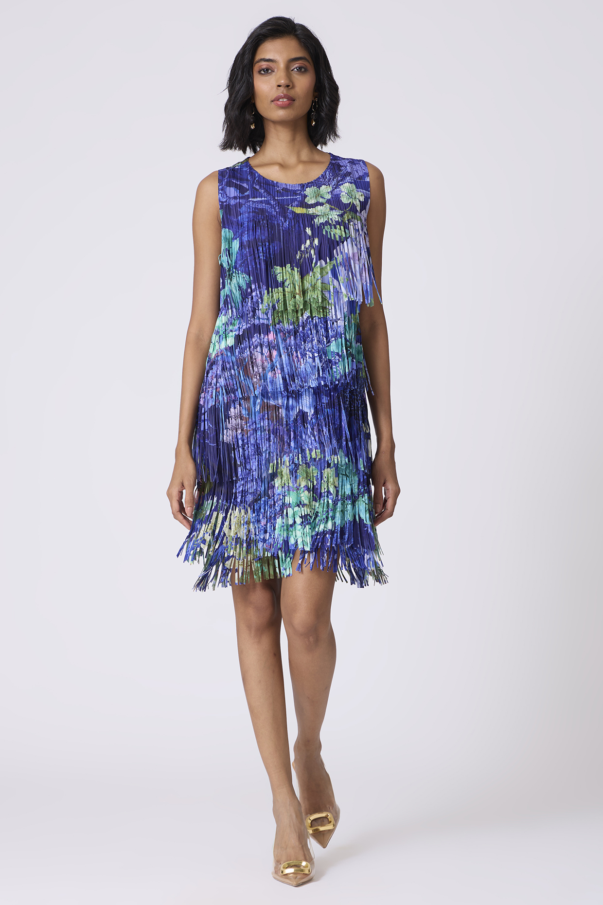 Multi-Colored Polyester Abstract Printed Shift Summer Dress by Scarlet Sage at Pernia's Pop Up Shop