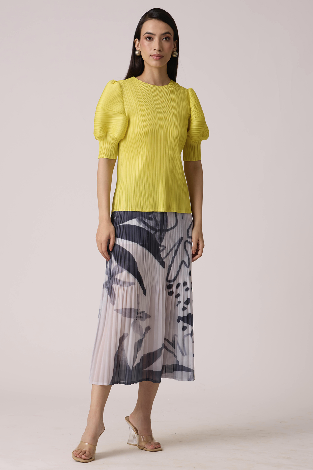 Lemon Yellow Polyester Top by Scarlet Sage at Pernia's Pop Up Shop