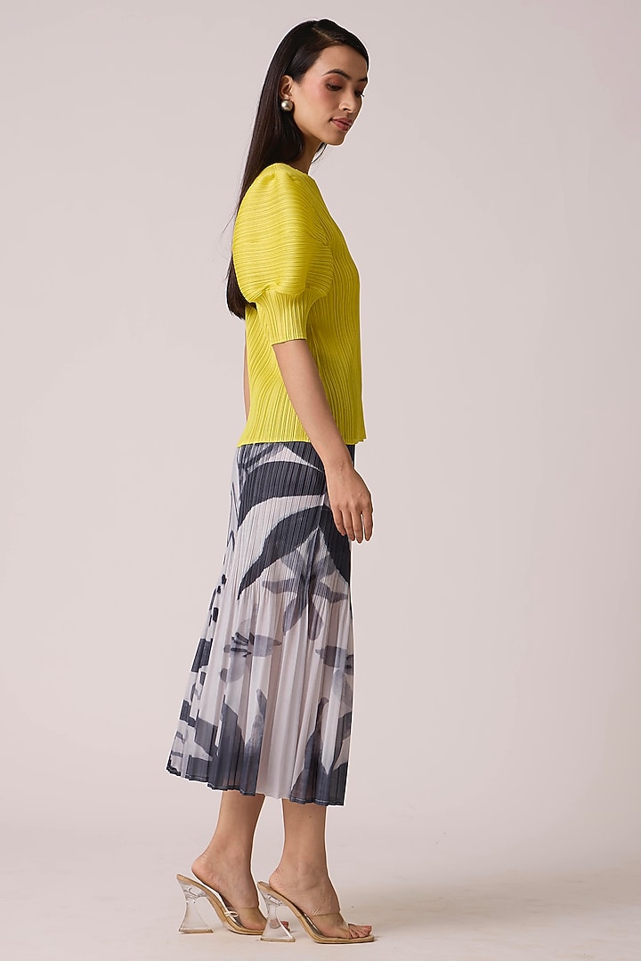 Lemon Yellow Polyester Top by Scarlet Sage at Pernia's Pop Up Shop