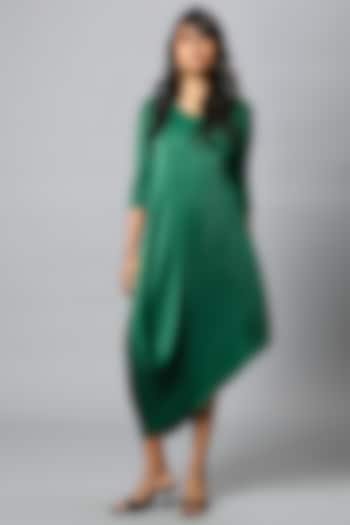 Green Polyester Midi Dress by Scarlet Sage