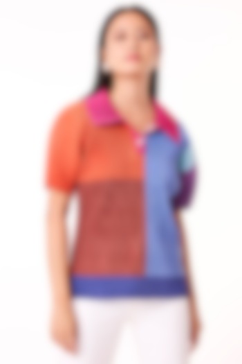 Multi-Colored Polyester T-Shirt by Scarlet Sage